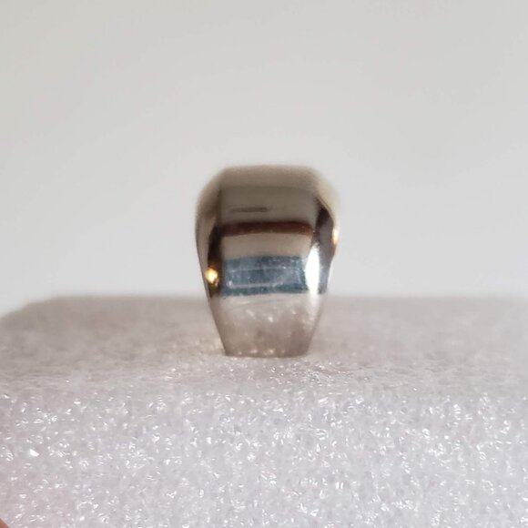 Contemporary 925 STERLING Silver Ring Geometric Fluid Liquid silver Unisex - Picture 10 of 13